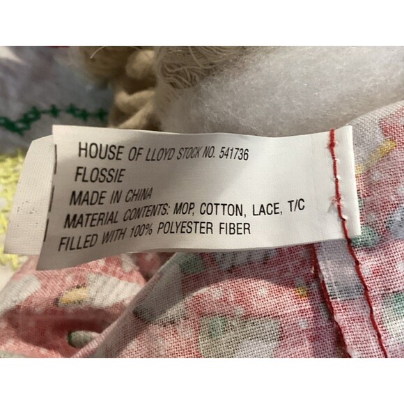 VINTAGE 1993 HOUSE OF LLOYD CHRISTMAS AROUND THE WORLD FLOSSIE BUNNY 15" - Picture 6 of 11